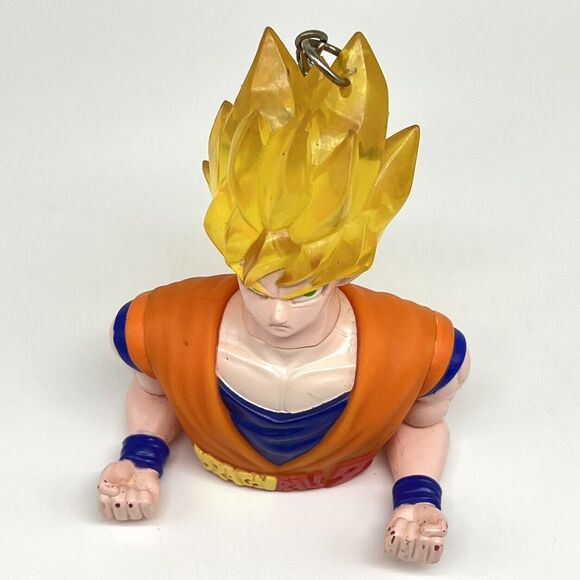 VTG Dragon Ball Z Super Saiyan Goku 1999 Clip-On Light-Up Keychain Anime - WORKS - Picture 10 of 12